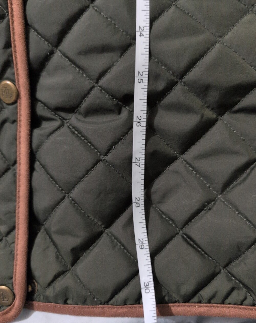 Lauren Ralph Lauren Olive Quilted Jacket Barn Lightweight Preloved Casual PLarge - Picture 16 of 16